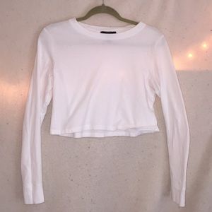 Forever21 White Crop top Medium